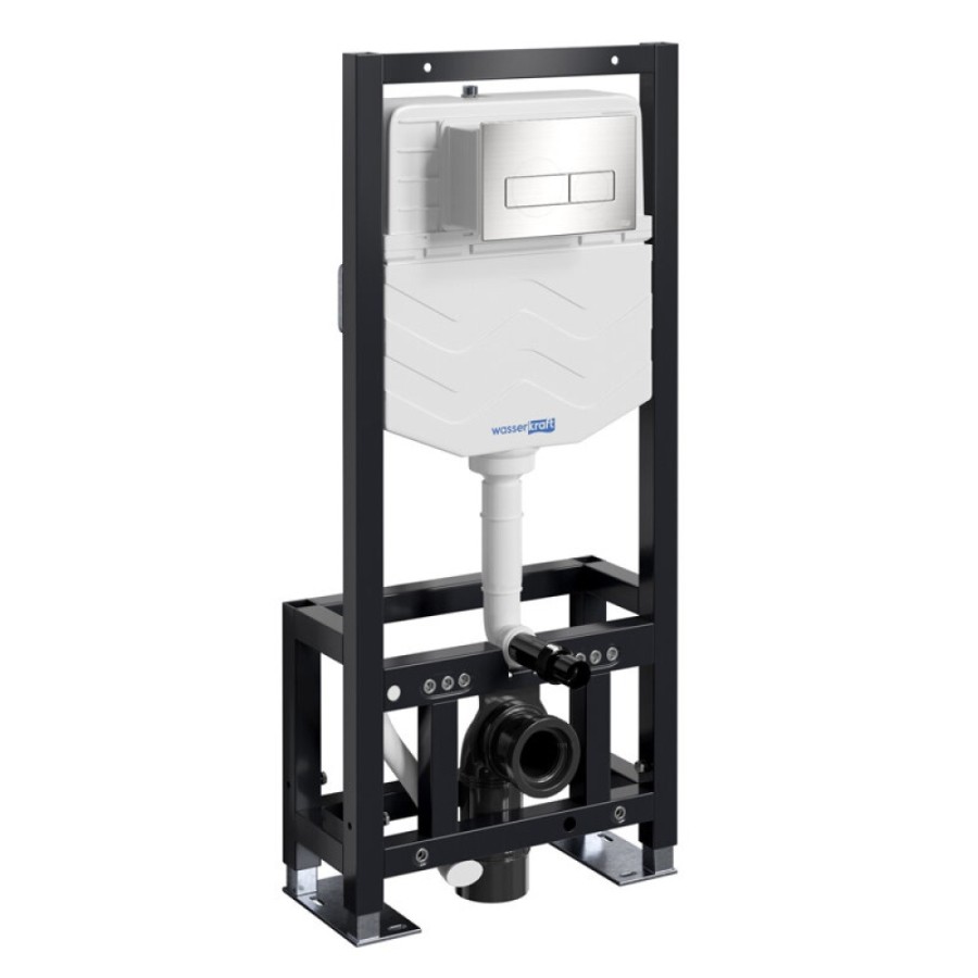 Инсталляция для унитаза WasserKraft Dill 61TLT.010.ME.BN03, механическая клавиша никель