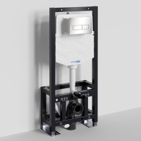 Инсталляция для унитаза WasserKraft Dill 61TLT.010.ME.BN03, механическая клавиша никель