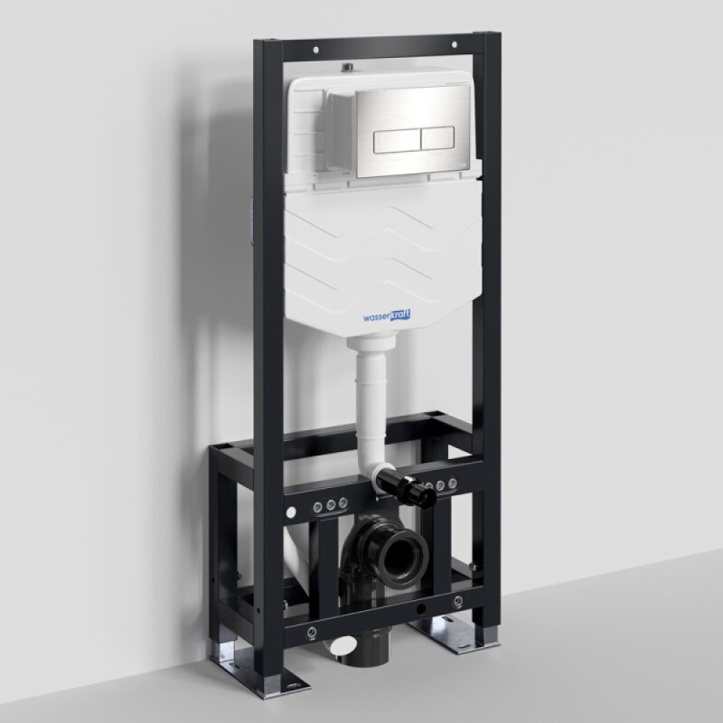 Инсталляция для унитаза WasserKraft Dill 61TLT.010.ME.BN03, механическая клавиша никель