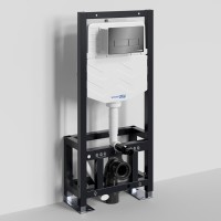 Инсталляция для унитаза WasserKraft Dill 61TLT.010.ME.PB03, механическая клавиша черная