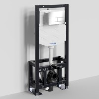 Инсталляция для унитаза WasserKraft Dill 61TLT.010.ME.CH04, механическая клавиша хром