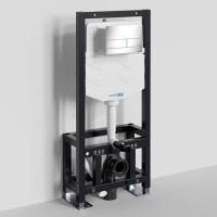 Инсталляция для унитаза WasserKraft Dill 61TLT.010.ME.BN04, механическая клавиша никель