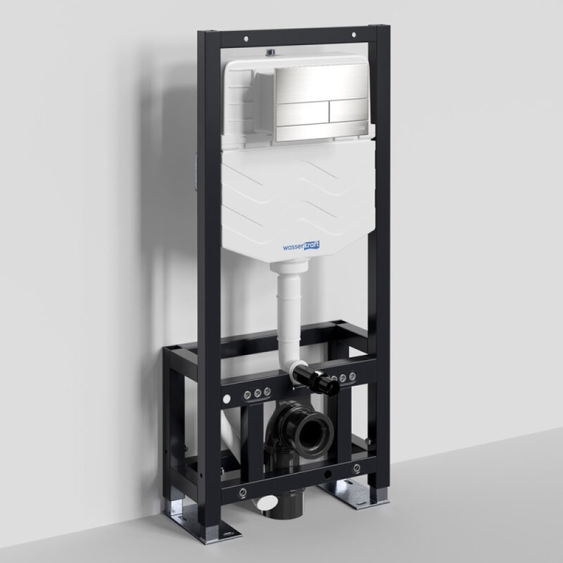 Инсталляция для унитаза WasserKraft Dill 61TLT.010.ME.BN04, механическая клавиша никель