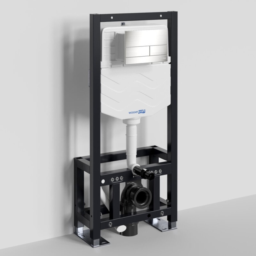 Инсталляция для унитаза WasserKraft Dill 61TLT.010.ME.BN04, механическая клавиша никель