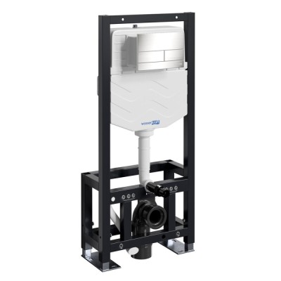 Инсталляция для унитаза WasserKraft Dill 61TLT.010.ME.BN04, механическая клавиша никель