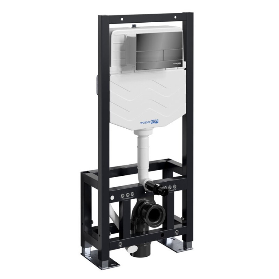 Инсталляция для унитаза WasserKraft Dill 61TLT.010.ME.PB04, механическая клавиша черная