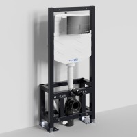 Инсталляция для унитаза WasserKraft Dill 61TLT.010.ME.PB04, механическая клавиша черная