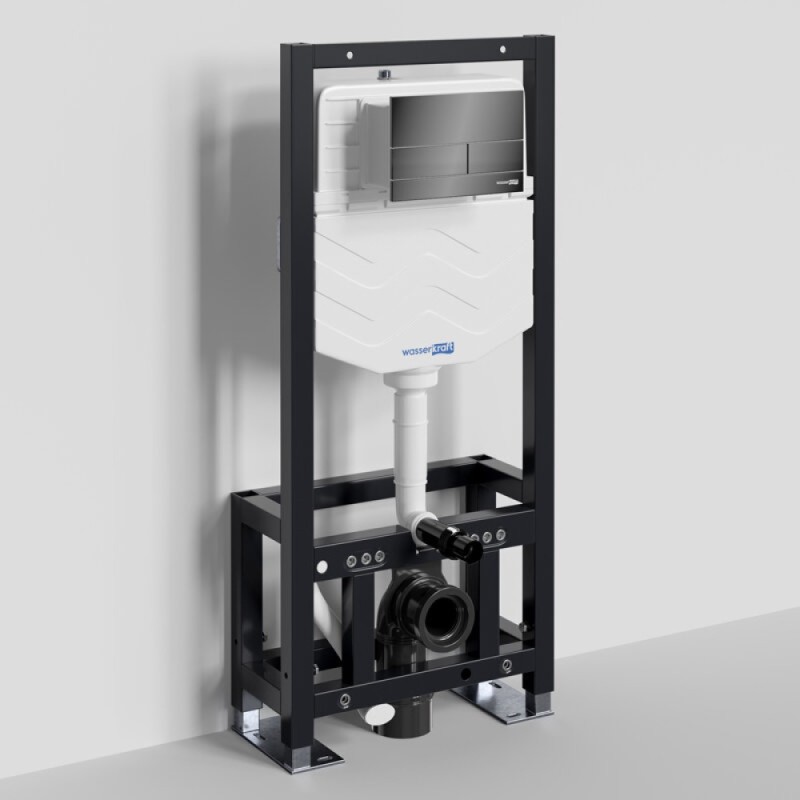 Инсталляция для унитаза WasserKraft Dill 61TLT.010.ME.PB04, механическая клавиша черная