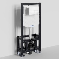 Инсталляция для унитаза WasserKraft Dill 61TLT.010.ME.WH04, механическая клавиша белая