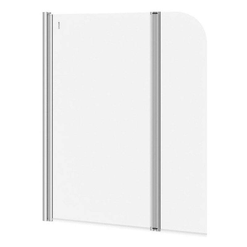 Шторка для ванны Cersanit Easy 140 x115 см двойная прозрачная, хром, P-PN-EASY*115-n, 62007