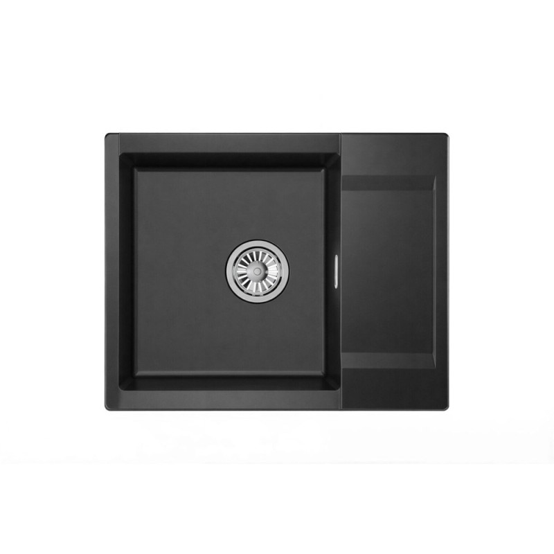 Кухонная мойка Granula Estetica ES-6202 6202, Шварц, шварц (чёрный металлик)