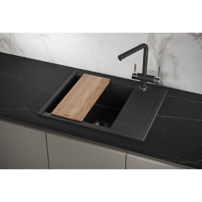 Кухонная мойка Granula Estetica ES-6202 6202, Чёрный, чёрный
