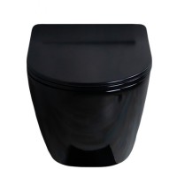 Подвесной унитаз Gid Convexo Tr2198-18 62204Y, безободковый, с сиденьем микролифт, черный