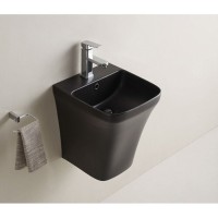 Раковина Gid Suspendido Nb102bm 62209, 36 см, фаянс, черная матовая