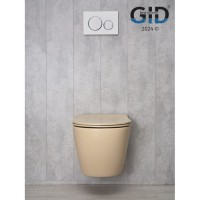 Подвесной унитаз Gid Convexo Sr2198 62210Y, безободковый, с сиденьем микролифт, светло-коричневый матовый