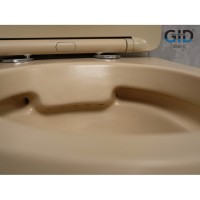 Подвесной унитаз Gid Convexo Sr2198 62210Y, безободковый, с сиденьем микролифт, светло-коричневый матовый