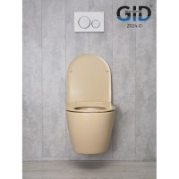 Подвесной унитаз Gid Convexo Sr2198 62210Y, безободковый, с сиденьем микролифт, светло-коричневый матовый