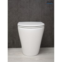Приставной унитаз Gid Cortado TRS-263 62211Y, безободковый, с сиденьем микролифт, белый