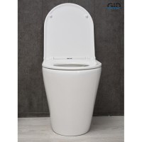 Приставной унитаз Gid Cortado TRS-263 62211Y, безободковый, с сиденьем микролифт, белый