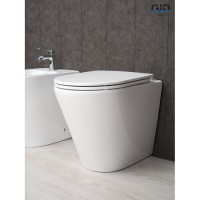 Приставной унитаз Gid Cortado TRS-263 62211Y, безободковый, с сиденьем микролифт, белый