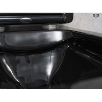 Подвесной унитаз Gid Cuadrado Tr2144BL 62224Y, безободковый, с сиденьем микролифт, черный