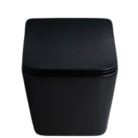 Подвесной унитаз Gid Cuadrado Tr2144Bm 62225Y, безободковый, с сиденьем микролифт, черный матовый