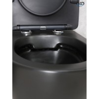Подвесной унитаз Gid Convexo Bm2198 62226Y, безободковый, с сиденьем микролифт, черный матовый