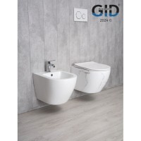 Подвесной унитаз Gid Convexo Ws2198 (СС) 62228Y, безободковый, с сиденьем микролифт, белый под камень