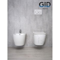 Подвесной унитаз Gid Convexo Ws2198 (СС) 62228Y, безободковый, с сиденьем микролифт, белый под камень
