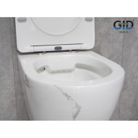 Подвесной унитаз Gid Convexo Ws2198 (СС) 62228Y, безободковый, с сиденьем микролифт, белый под камень