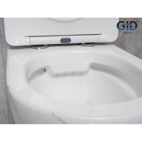 Подвесной унитаз Gid Convexo Ws2198 (СС) 62228Y, безободковый, с сиденьем микролифт, белый под камень