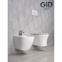 Подвесной унитаз Gid Concavo Tr2101 62232Y, безободковый, с сиденьем микролифт, белый