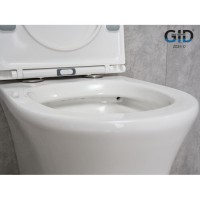 Подвесной унитаз Gid Concavo Tr2101 62232Y, безободковый, с сиденьем микролифт, белый
