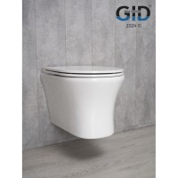 Подвесной унитаз Gid Concavo Tr2101 62232Y, безободковый, с сиденьем микролифт, белый
