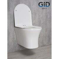 Подвесной унитаз Gid Concavo Tr2101 62232Y, безободковый, с сиденьем микролифт, белый