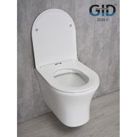 Подвесной унитаз Gid Concavo Tr2101 62232Y, безободковый, с сиденьем микролифт, белый