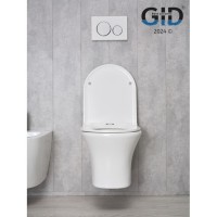 Подвесной унитаз Gid Concavo Tr2101 62232Y, безободковый, с сиденьем микролифт, белый
