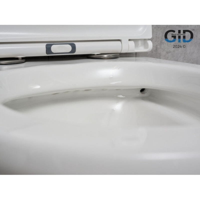 Подвесной унитаз Gid Concavo Tr2101 62232Y, безободковый, с сиденьем микролифт, белый