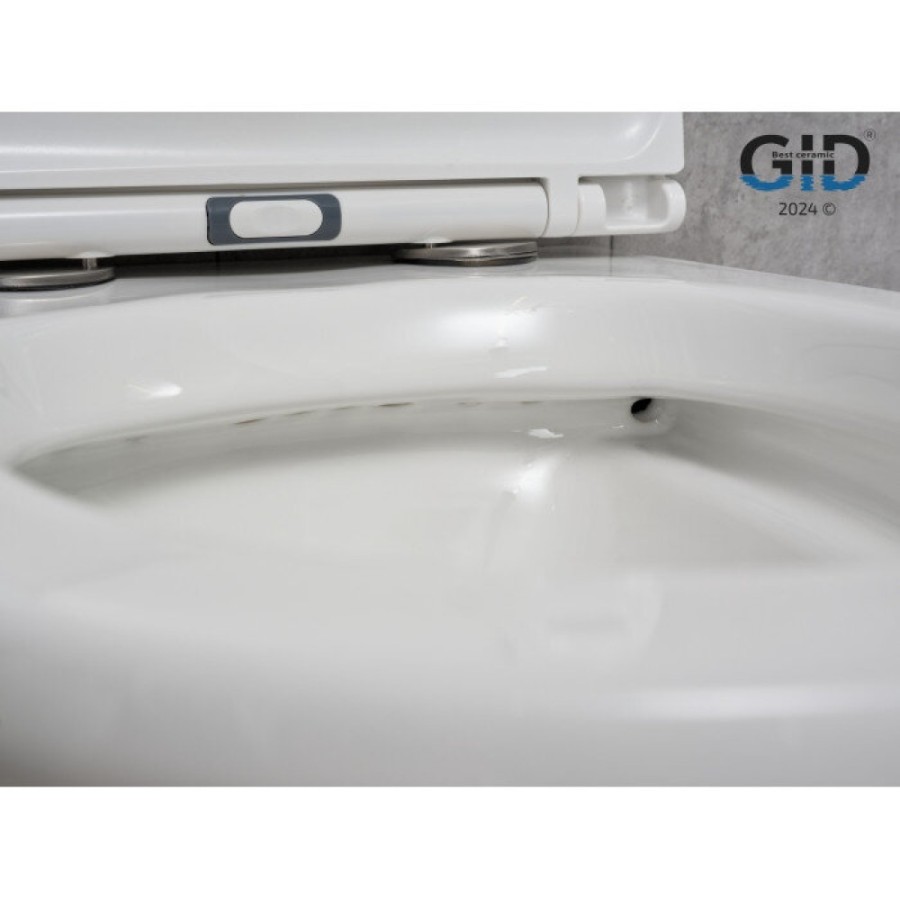 Подвесной унитаз Gid Concavo Tr2101 62232Y, безободковый, с сиденьем микролифт, белый