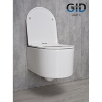 Подвесной унитаз Gid Concavo Tr2150 62233Y, безободковый, с сиденьем микролифт, белый