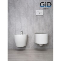 Подвесной унитаз Gid Concavo Tr2150 62233Y, безободковый, с сиденьем микролифт, белый