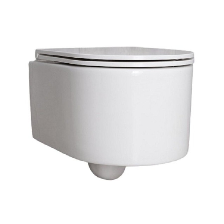 Подвесной унитаз Gid Concavo Tr2150 62233Y, безободковый, с сиденьем микролифт, белый