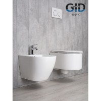 Подвесной унитаз Gid Concavo Tr2150 62233Y, безободковый, с сиденьем микролифт, белый