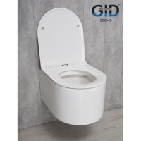 Подвесной унитаз Gid Concavo Tr2150 62233Y, безободковый, с сиденьем микролифт, белый
