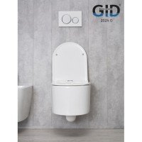 Подвесной унитаз Gid Concavo Tr2150 62233Y, безободковый, с сиденьем микролифт, белый