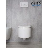 Подвесной унитаз Gid Concavo Tr2150 62233Y, безободковый, с сиденьем микролифт, белый
