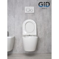 Подвесной унитаз Gid Convexo Tr2122 62234Y, безободковый, с сиденьем микролифт, белый