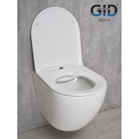 Подвесной унитаз Gid Convexo Tr2122 62234Y, безободковый, с сиденьем микролифт, белый
