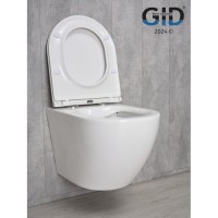 Подвесной унитаз Gid Convexo Tr2122 62234Y, безободковый, с сиденьем микролифт, белый