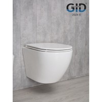 Подвесной унитаз Gid Convexo Tr2122 62234Y, безободковый, с сиденьем микролифт, белый